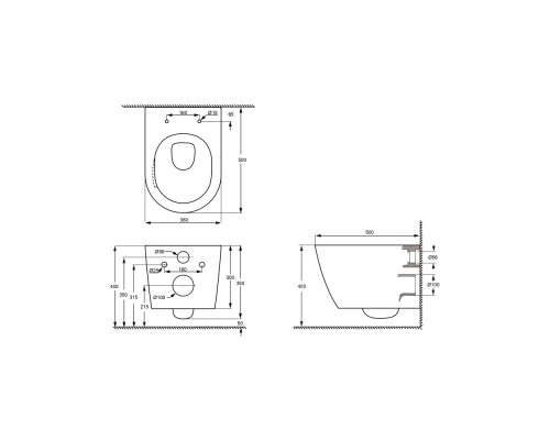 SET AQUATEK ЛИБЕРТИ-033 KKI-1 (рама AQUATEK INS-0000017+крепёж KKI-0000001+клавиша KDI-0000033+унитаз ЛИБЕРТИ AQ1999T-00 с тонким сиденьем sc) SET AQUATEK ЛИБЕРТИ-033 KKI-1