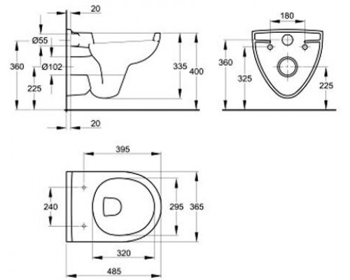 ODEON UP E4705-00 подвесной унитаз E4705-00