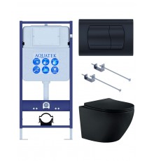 SET AQUATEK ЕВРОПА MB-049 4в1 (рама AQUATEK Standard INS-0000012+KKI-0000001+KDI-0000049+унитаз ЕВРОПА AQ1901-MB с тонким сиденьем soft-close) SET AQUATEK ЕВРОПА MB-049 4в1