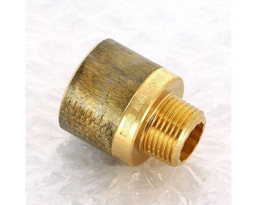 Переходник круглый НВ Viega 3/8" x 1/2" бронза Переходник круглый НВ Viega 3/8" x 1/2" бронза