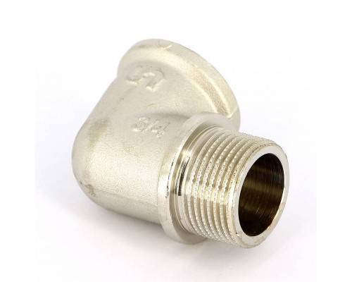 Угол НВ UNI-FITT 3/4" с упором никелированный Угол НВ UNI-FITT 3/4" с упором никелированный