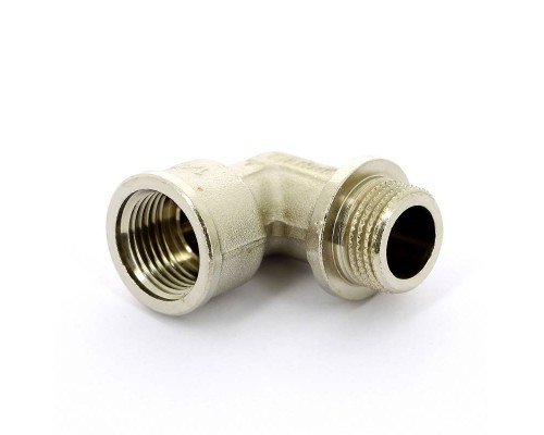 Угол НВ с упором никелированный TIEMME 1/2"