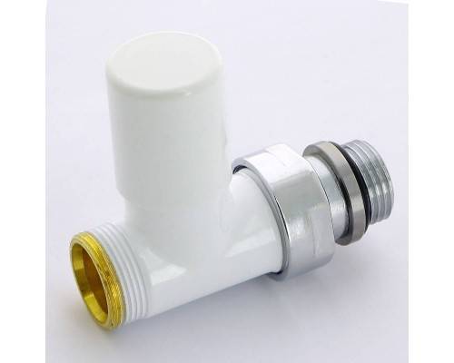 Вентиль ручной Carlo Poletti Compact НН 1/2" х М24 х 19 цвет белый