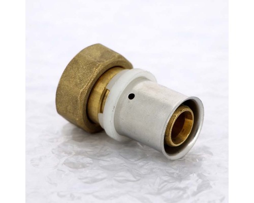 Муфта пресс-В с накидной гайкой евроконус UNI-FITT 20x3/4"EK Муфта пресс-В с накидной гайкой евроконус UNI-FITT 20x3/4"EK