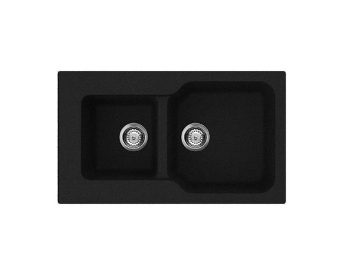 Omoikiri Maru 86-2-BL Кухонная мойка Tetogranit 86x50 см, цвет: черный 4993284