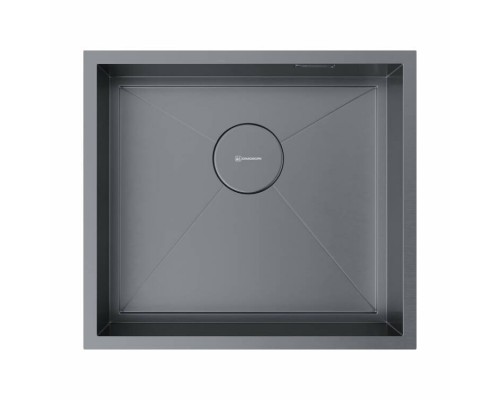 Мойка, OMOIKIRI, Kasen, шгв 490-440-175, отверстия для смесителя-отсутствуют, цвет-вороненая сталь