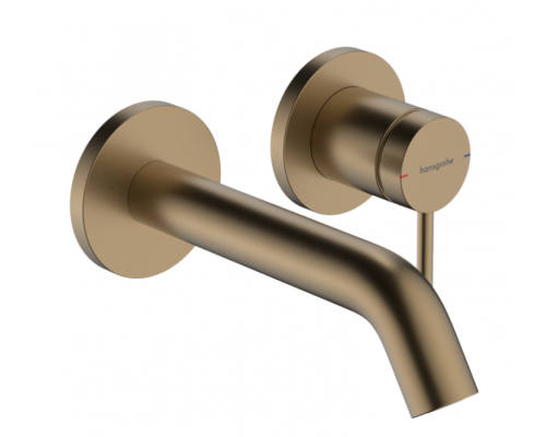 Смеситель для раковины, Hansgrohe, Tecturis S, цвет-шлифованная бронза