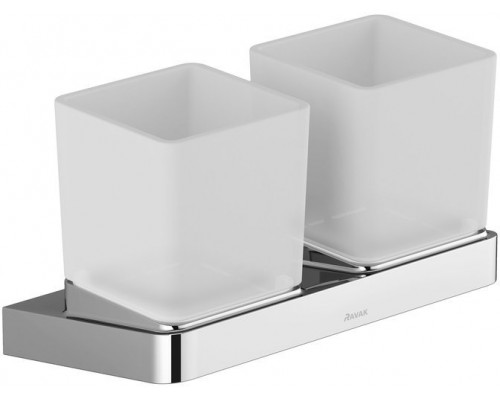 Держатель с двумя стаканами (стекло) TD 220.00 X07P322