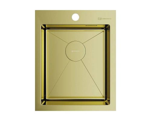 Omoikiri Akisame 41-LG Кухонная мойка нерж. сталь 41x51 см, цвет: светлое золото 4973080