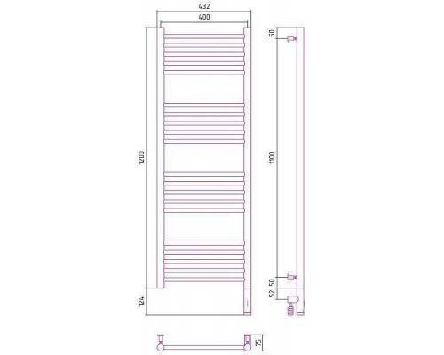 Сунержа Богема 3.0 Полотенцесушитель электр. 40x120h, прав., цвет: состар. латунь 051-5805-1240 Сунержа Богема 3.0 Полотенцесушитель электр. 40x120h, прав., цвет: состар. латунь 051-5805-1240