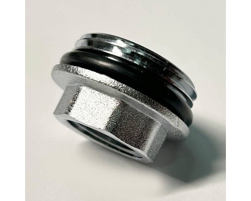 Переходник НВ 1 х 1/2 с прокладкой O-RING, хромированный