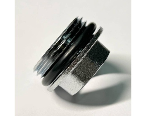 Переходник НВ 1 х 1/2 с прокладкой O-RING, хромированный