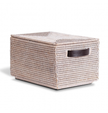 Бокс, Decor Walther, BASKET, с крышкой, шгв 395-250-210, цвет-ротанг светлый (Rattan hell)
