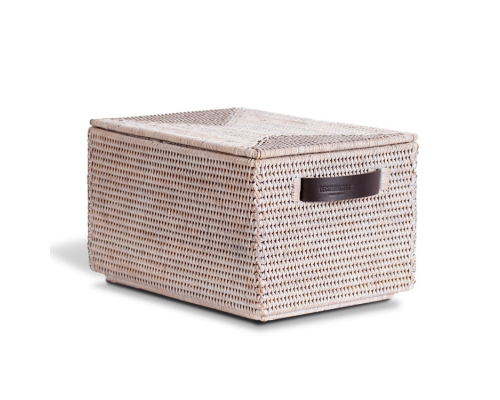 Бокс, Decor Walther, BASKET, с крышкой, шгв 395-250-210, цвет-ротанг светлый (Rattan hell)