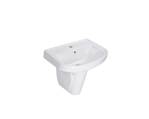 Раковина, Jaquar, Continental, шгв 550-400-195, отверстия для смесителя-1, цвет-белый