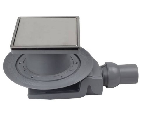 Трап, Pestan, Confluo Standard PLATE 8, горизонтальный, DN-50, цвет решетки-хром глянец