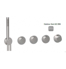 Смеситель для душа, Almar, Modular Push, цвет-Stainless Steel AISI 316