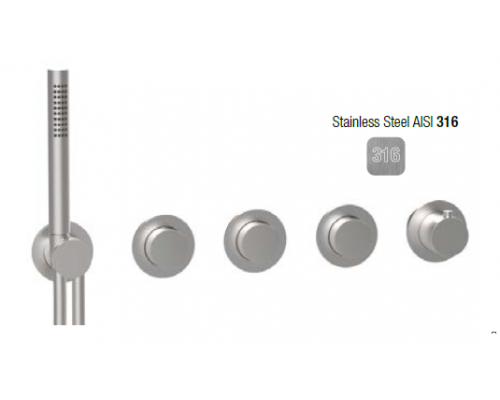 Смеситель для душа, Almar, Modular Push, цвет-Stainless Steel AISI 316