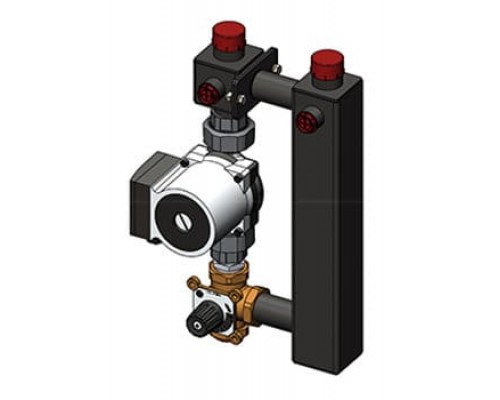 Насосный модуль со смесителем под привод СП25/60 (Grundfos 130 мм+клапан)