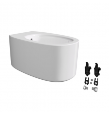 Биде, Alice, Idilla, подвесной, шгв 350-550-235, отверстия для смесителя-1, цвет-белый