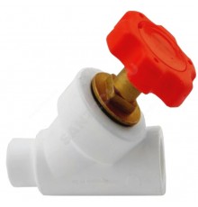 Клапан PP-R бел запорн Дн25х45гр вн/нр пайка VALFEX 10173025