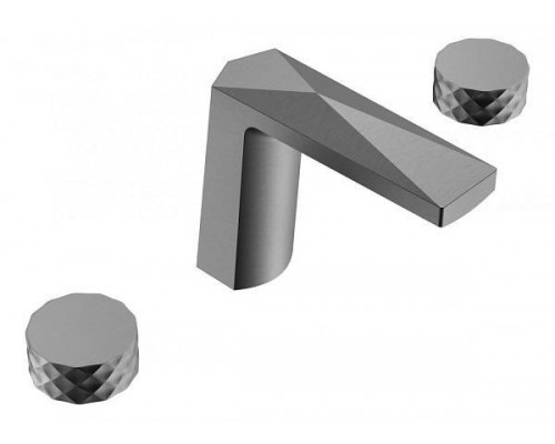 Boheme Venturo Смеситель врезной на 3 отв., ручка Diamond, цвет: gun metal 150-GM-DIAMOND Boheme Venturo Смеситель врезной на 3 отв., ручка Diamond, цвет: gun metal 150-GM-DIAMOND