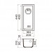 Omoikiri Bosen 20-U-GR Кухонная мойка Tetogranit 20x44 см, цвет: leningrad grey 4993537