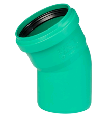 Отвод, Ostendorf, KG2000, KG2000B, 30°, 160, PP-MD, цвет-RAL 6017 зеленый, для усиленной канализации
