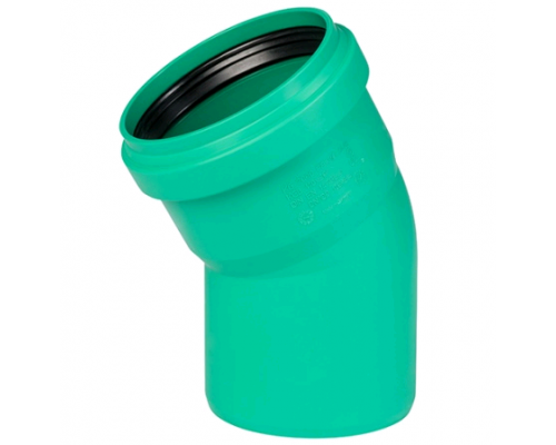 Отвод, Ostendorf, KG2000, KG2000B, 30°, 160, PP-MD, цвет-RAL 6017 зеленый, для усиленной канализации Отвод, Ostendorf, KG2000, KG2000B, 30°, 160, PP-MD, цвет-RAL 6017 зеленый, для усиленной канализации