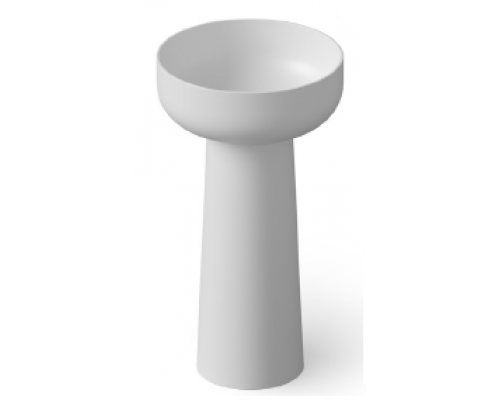 Раковина, DEA Design, Pedestal Basin, шгв 480-480-880, отверстия для смесителя-отсутствуют, цвет-белый матовый