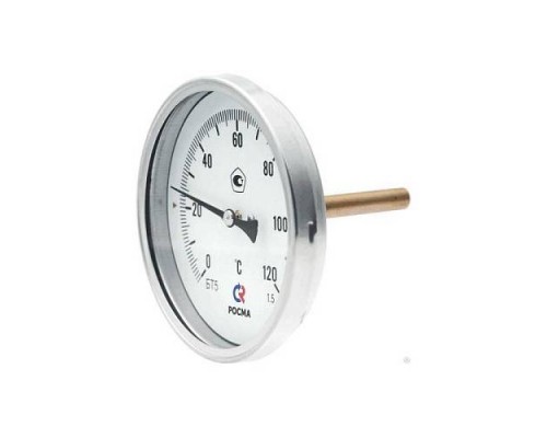 Термометр биметалл БТ-31.211 120С Дк63 L=64 G1/2" осев Росма 00000002410