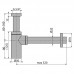 Сифон Alcaplast бутылочный для раковины 5/4" х 32 мм металл