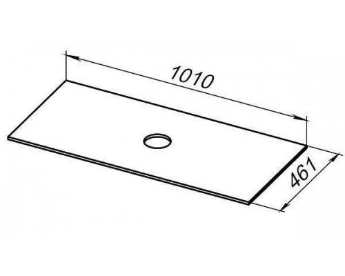 Allen Brau Reality Столешница 101x46,1x1h см, цвет: серый 1.32025.G