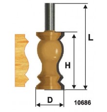 Фреза кромочная фигурная (32х57 мм; хвостовик 12 мм) по дереву Энкор 10686