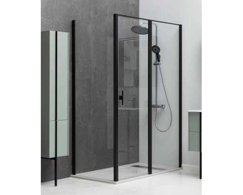 Allen Brau Priority Душевой уголок 120x90 см, цвет: черный матовый браш 3.31009.BBA   3.31018.BBA