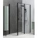 Allen Brau Priority Душевой уголок 120x90 см, цвет: черный матовый браш 3.31009.BBA   3.31018.BBA