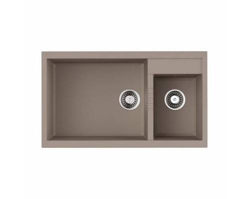Мойка, OMOIKIRI, Tedori, шгв 860-500-240, отверстия для смесителя-2 промаркированных, цвет-бежевый