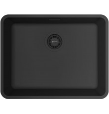 Omoikiri Кухонная мойка 53x41,5 см, из нержавеющей стали, с переливом, цвет: графит 4997419