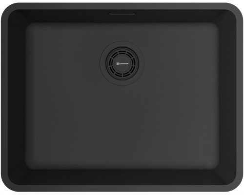 Omoikiri Кухонная мойка 53x41,5 см, из нержавеющей стали, с переливом, цвет: графит 4997419