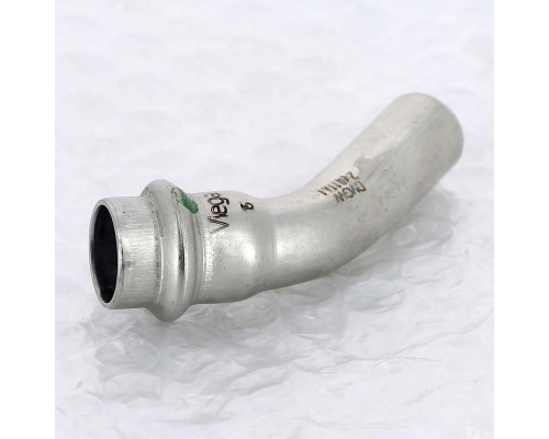 Угол-вставка пресс 45 град. нержавеющая сталь Sanpress Inox VIEGA 15