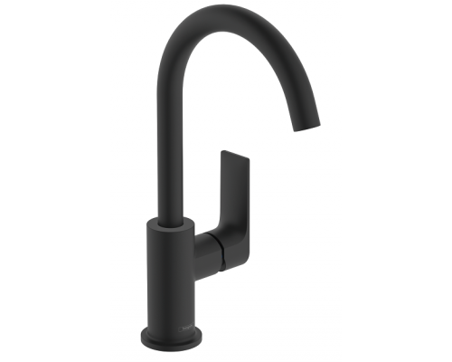 Смеситель для раковины, Hansgrohe, Rebris E, цвет-черный матовый