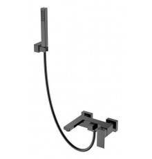 Boheme Qubic Смеситель для ванны с душем на стену, 2 отв., цвет: shine gun metal 473-SGM
