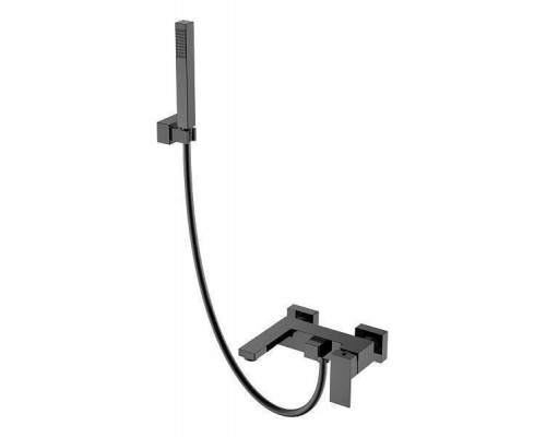 Boheme Qubic Смеситель для ванны с душем на стену, 2 отв., цвет: shine gun metal 473-SGM Boheme Qubic Смеситель для ванны с душем на стену, 2 отв., цвет: shine gun metal 473-SGM