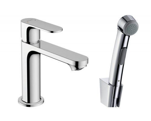 Смеситель для раковины, Hansgrohe, Rebris S, с гигиеническим душем, цвет-хром