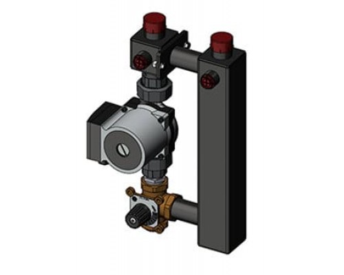 Насосный модуль со смесителем под привод СП25/40 (Grundfos 130 мм+клапан)