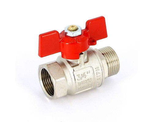 Кран шаровой НВ полнопроходной бабочка Uni-Fitt 3/4"