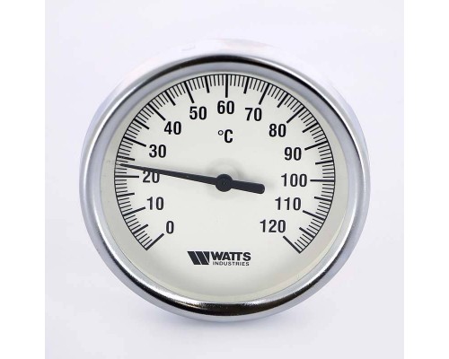 Термометр биметаллический F+R801 WATTS Ind 80мм 120°C гильза 75мм