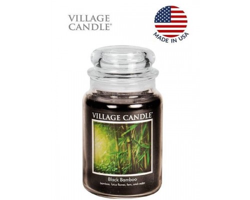 Декоративная свеча Village Candle Черный бамбук (602 грамма)