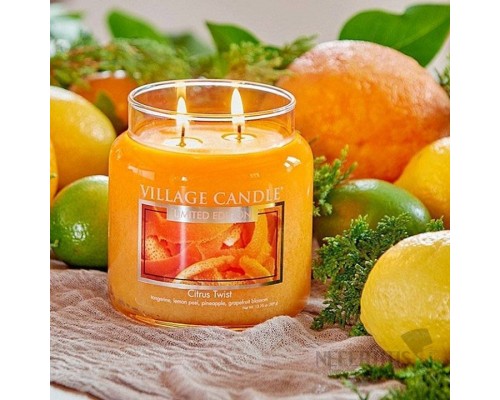 Декоративная свеча Village Candle Цитрусовый микс (389 грамм) Декоративная свеча Village Candle Цитрусовый микс (389 грамм)