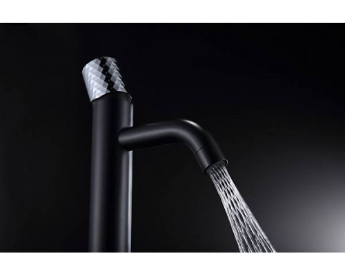 Boheme Stick Смеситель для раковины низкий, цвет: Black Touch Chrome 121-BCR.2